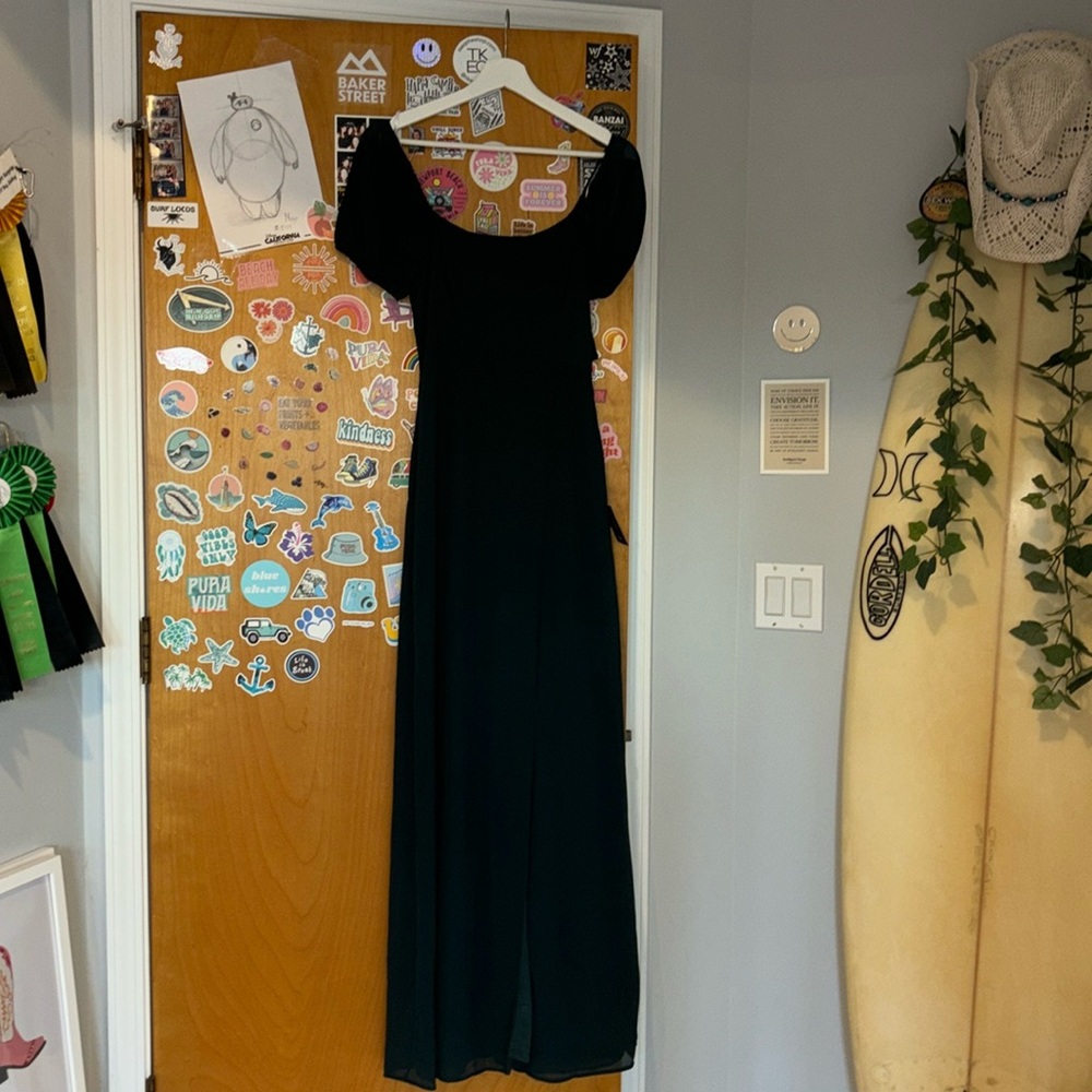 lulus puff maxi dress